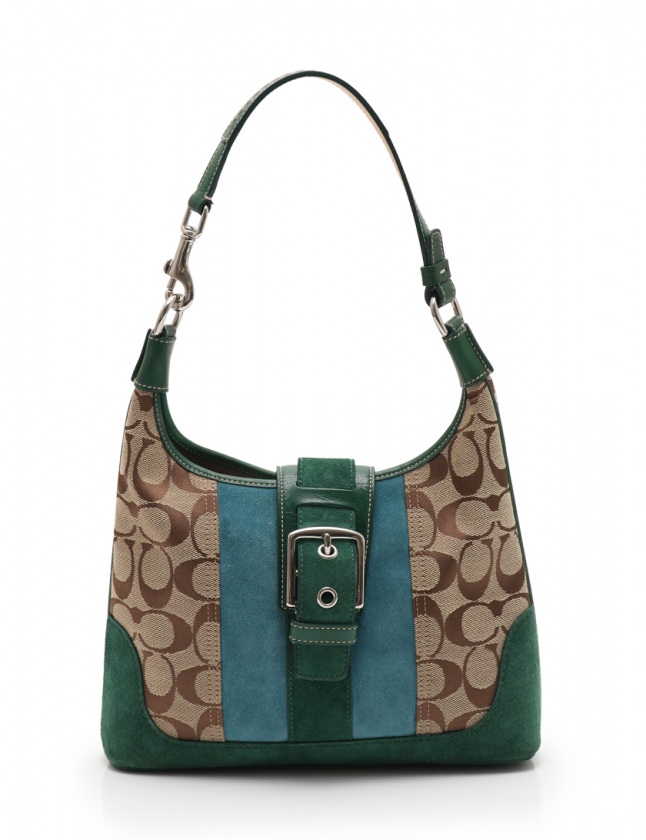 コーチ COACH ショルダーバッグ シグネチャー ベージュ 緑 青 7053