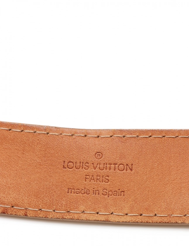 ルイヴィトン LOUIS VUITTON ベルト サンチュール ジーンズ ベージュ 