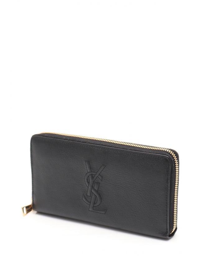 イヴサンローラン YVES SAINT LAURENT ラウンドファスナー長財布 黒  