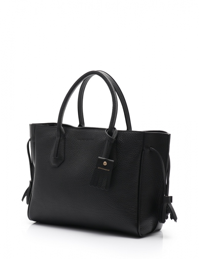 ロンシャンペネロペ 黒レザー トートバッグ