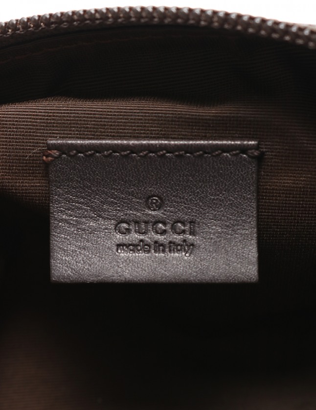 グッチ GUCCI ポーチ GG 黒 茶 小物 キャンバス 29596 メンズ