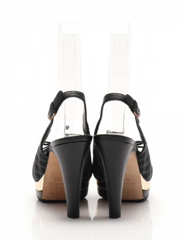 シャネル 36 スリングバック シューズ (バックストラップ シューズ