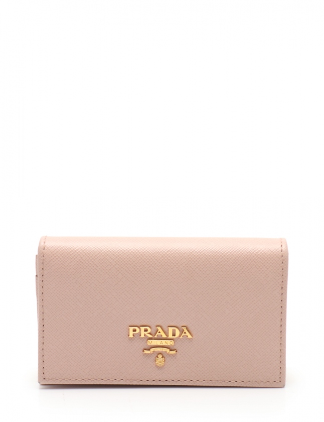 プラダ PRADA カードケース ピンクベージュ 小物 サフィアーノレザー