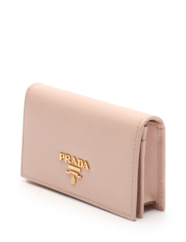 プラダ PRADA カードケース ピンクベージュ 小物 サフィアーノレザー 