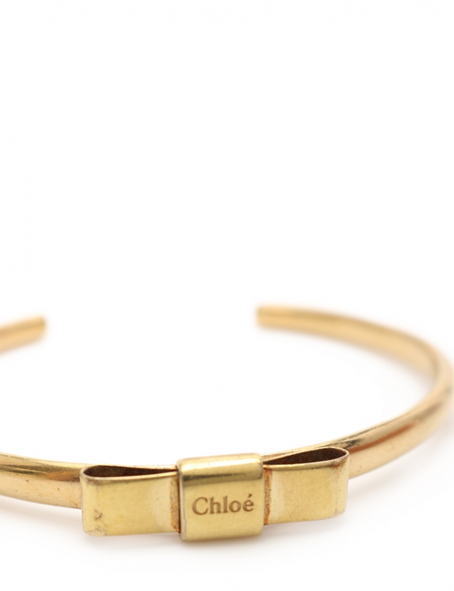 クロエ CHLOE バングル リボン ゴールド アクセサリー