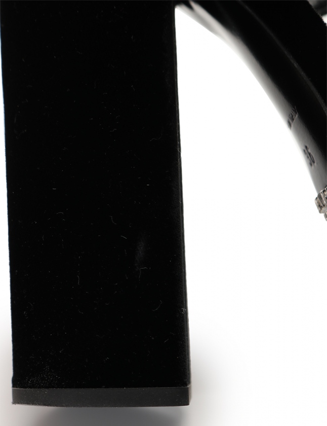 プラダ PRADA チャンキーヒールサンダル 黒 36 シューズ 23cm