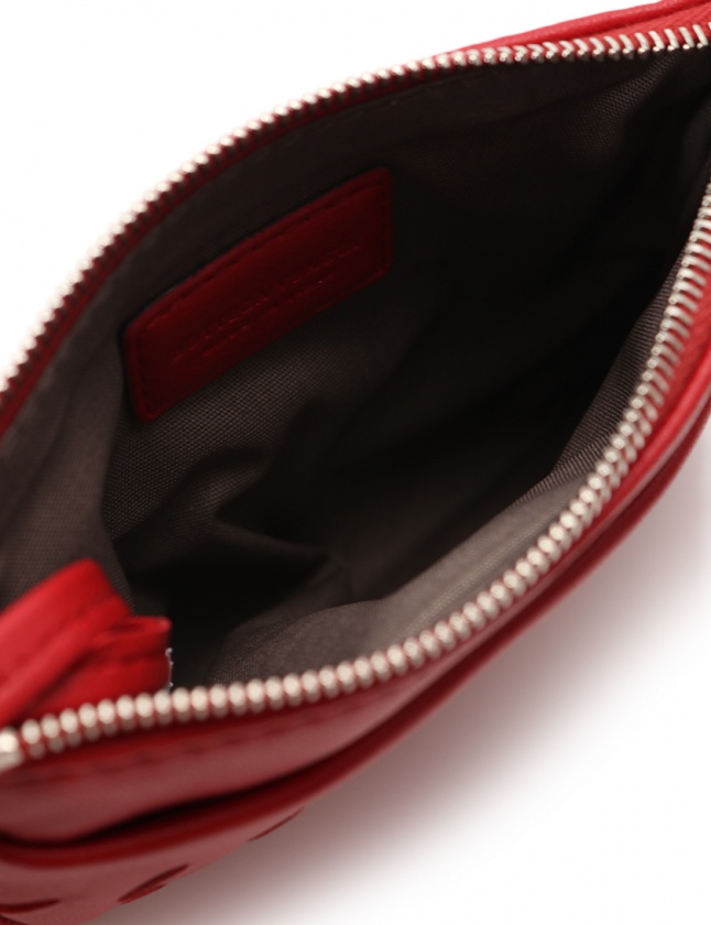 極美品❣️ ボッテガヴェネタ　コインケース　キーリング　イントレチャート　赤 ボッテガヴェネタ BOTTEGA VENETA コインケース キーケース