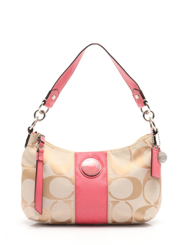 コーチ COACH ショルダーバッグ シグネチャー ストライプ デミ クロス 