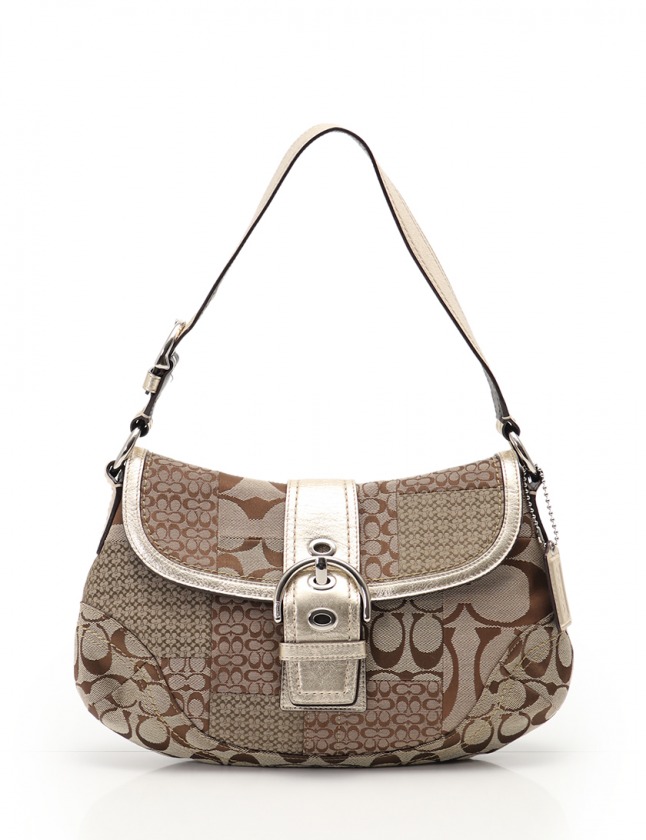 COACH（コーチ） ハンドバッグ ワンショルダー シグネチャー 茶系 保存袋 極美品 COACH コーチ ワンショルダーバッグ シグネチャー ターン