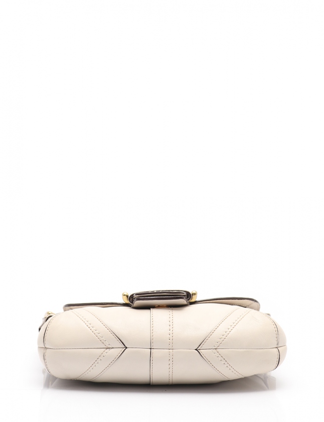 【美品】COACH　ハンドバッグ　10317　ソーホー　アイボリー　レザー コーチ COACH ソーホー ブレイデッドスモール アイボリー レザー