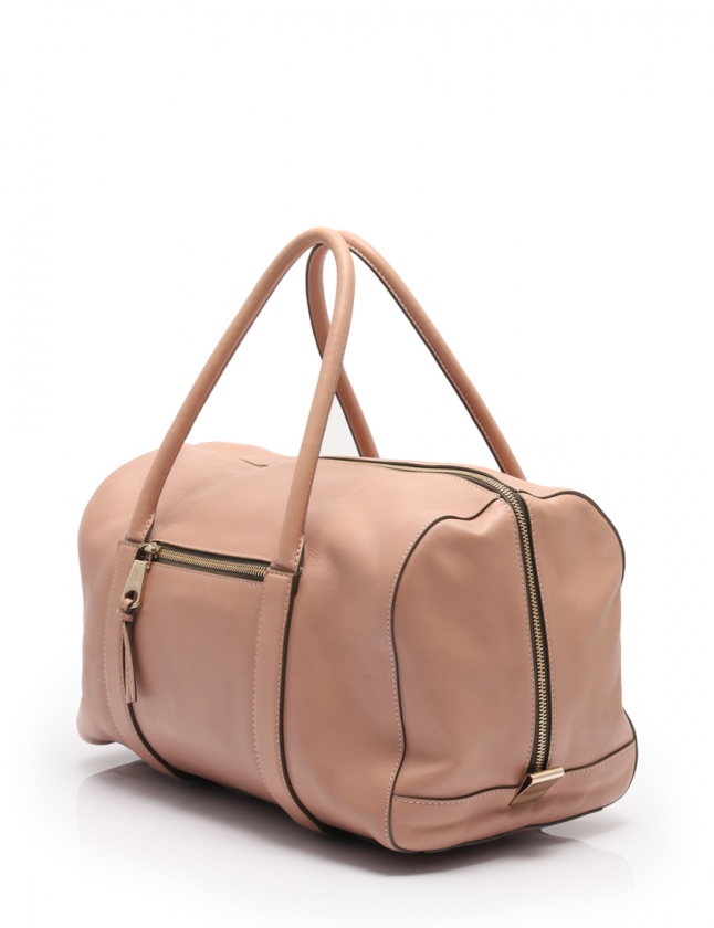 クロエ CHLOE ミニボストンバッグ マドレーヌ ピンクベージュ レザー 