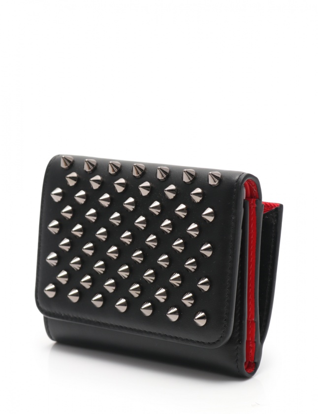 クリスチャンルブタン Christian louboutin 三つ折り財布 黒 小物  