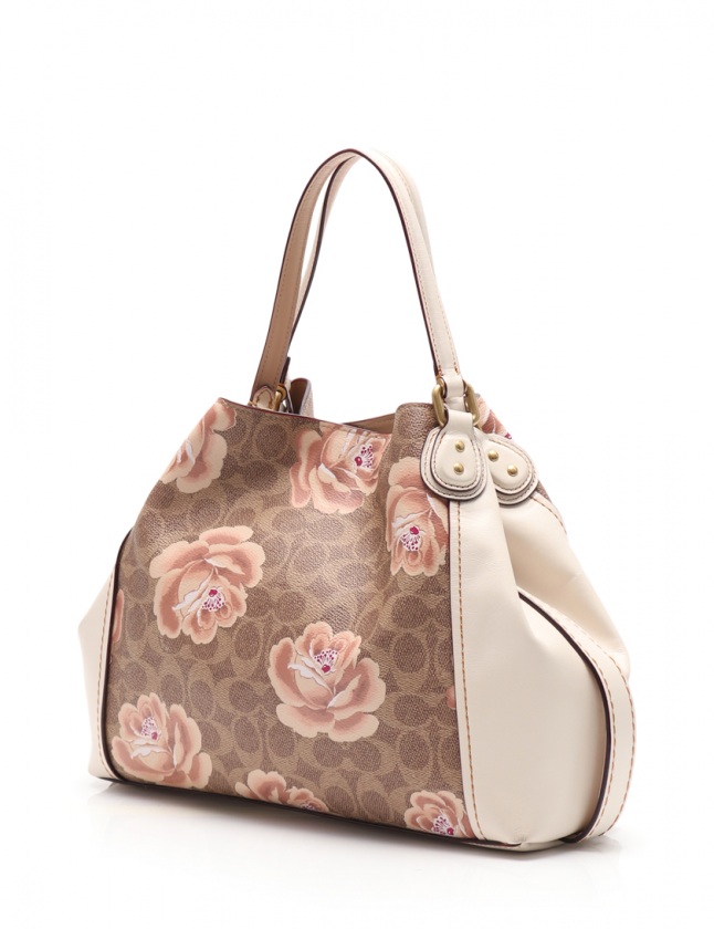 コーチ COACH ハンドバッグ ローズプリント シグネチャーイーディー 花 