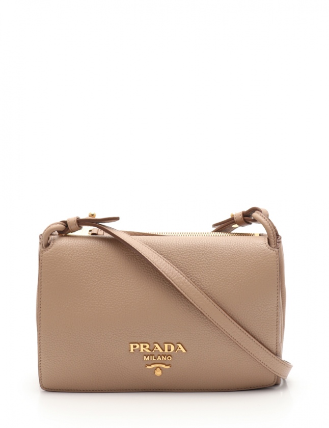 プラダ PRADA ショルダーバッグ ベージュ 1BH031 レザー レディース  