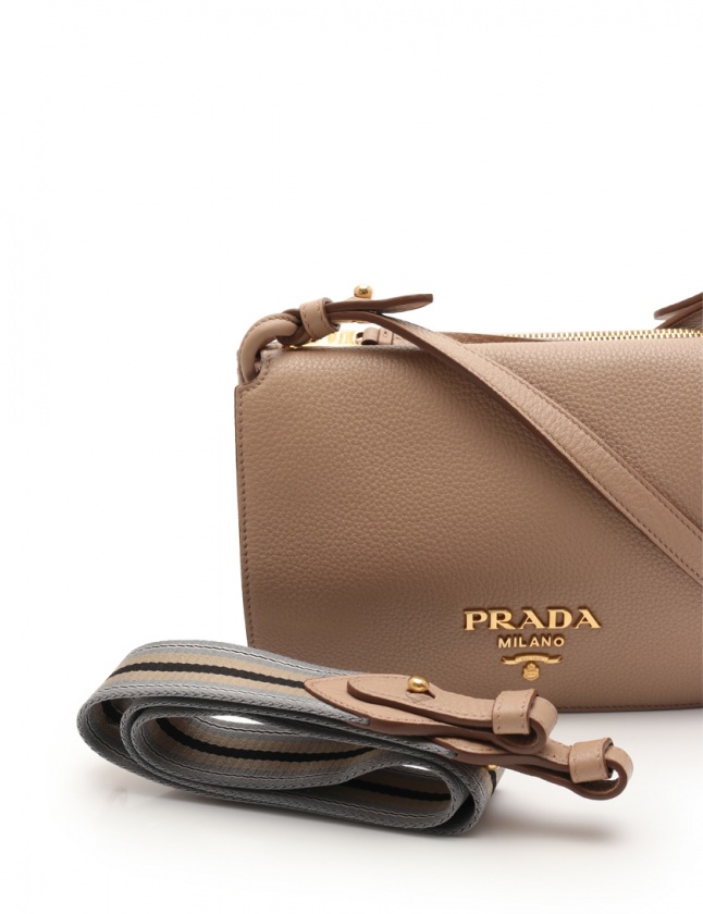プラダ PRADA ショルダーバッグ ベージュ 1BH031 レザー レディース 
