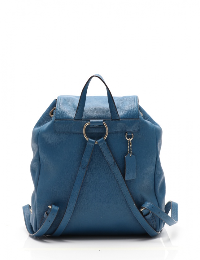 コーチ COACH バックパック ターンロック タイ リュックサック 青 