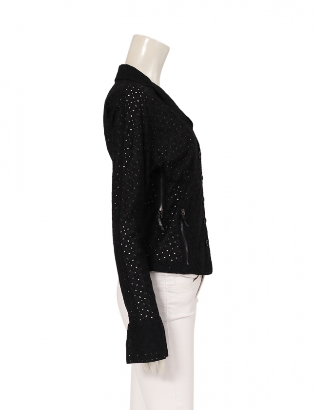美品 Bottega Veneta ジャケット 黒 40 ボッテガヴェネタ BOTTEGA VENETA ジャケット 黒 40 アウター