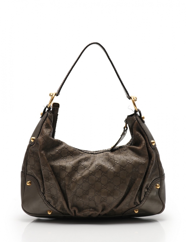 グッチ GUCCI ショルダーバッグ グッチシマ カーキ 211966