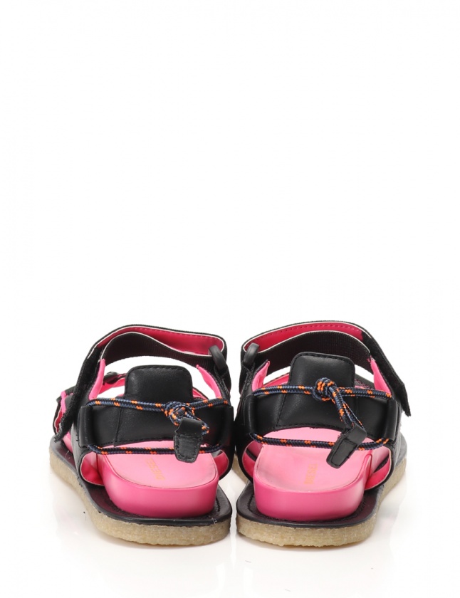 ディーゼル DIESEL スポーツサンダル ピンク 黒 35 シューズ 22.5cm  