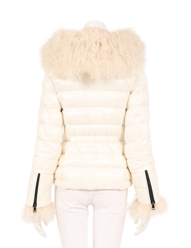 モンクレール MONCLER ダウンジャケット 0 白 ファー付き フード MONCLER☆新作 ファー付きダウンジャケット LAICHEFUR☆関税込み