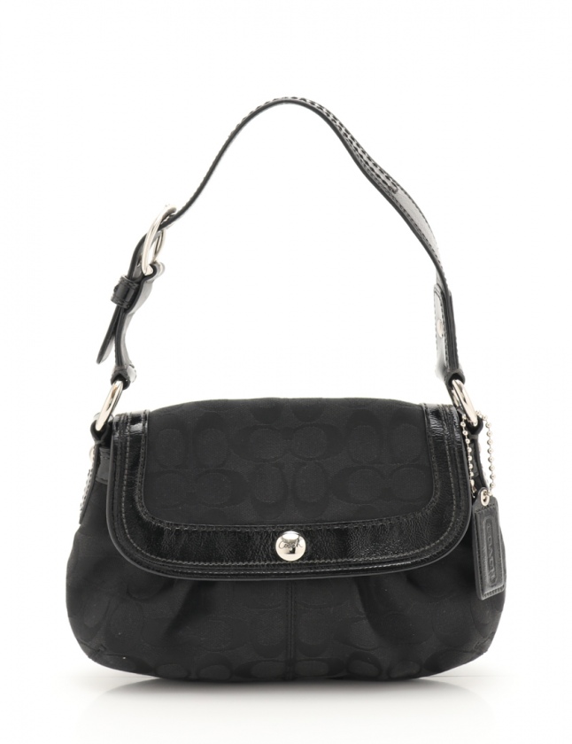 コーチ COACH ショルダーバッグ シグネチャー 黒 F13738 キャンバス 