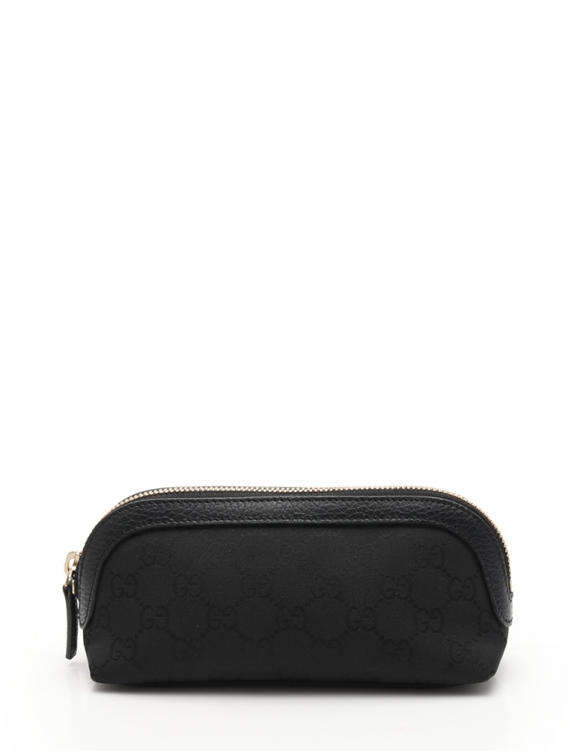 グッチ GUCCI ポーチ GG柄 黒 小物 ナイロンキャンバス 272367 