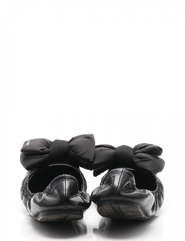 プラダスポーツ PRADA SPORT フラットシューズ バレエシューズ 黒 36.5 