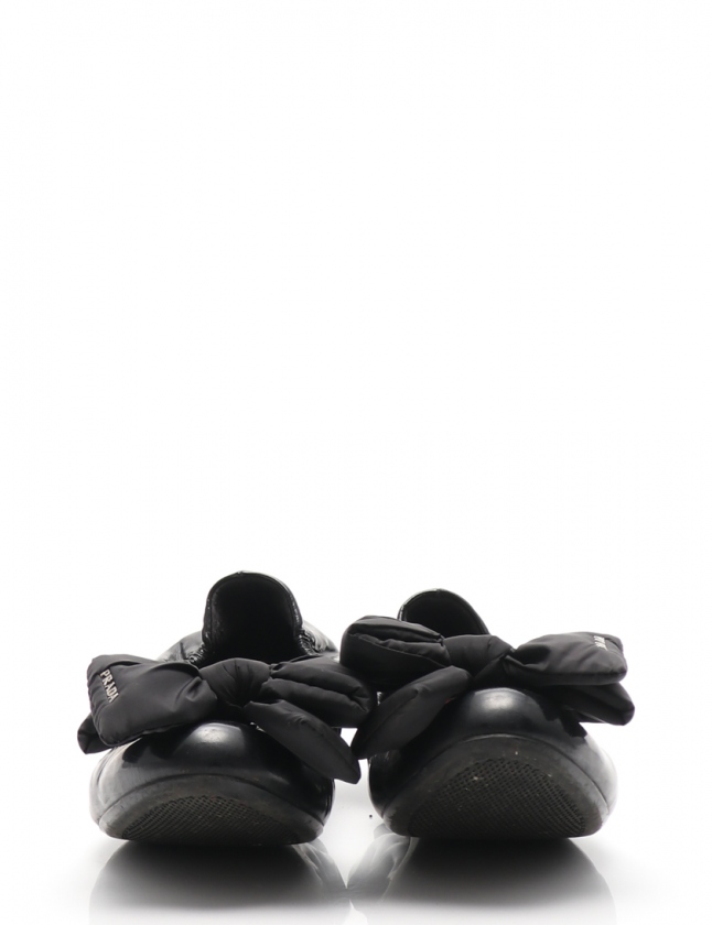 プラダスポーツ PRADA SPORT フラットシューズ バレエシューズ 黒 36.5 