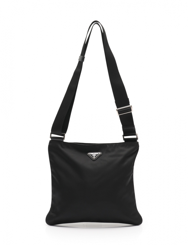 プラダ PRADA ショルダーバッグ 黒 VA0779 ナイロン レザー レディース
