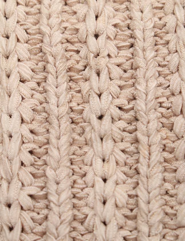 CHANEL ベージュ リブ編みセーター 38 シャネル CHANEL ニット セーター ベージュ 38 トップス 長袖 無地 S