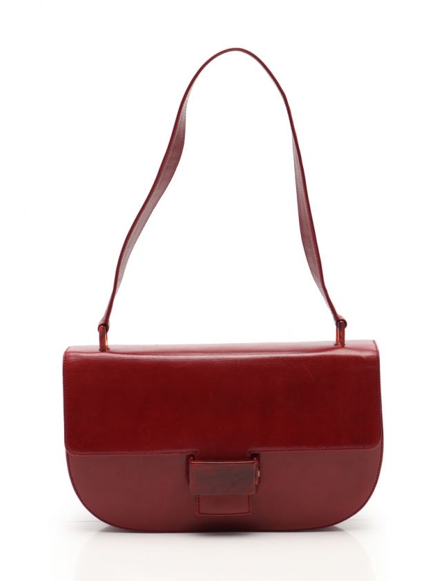 プラダ PRADA ショルダーバッグ トップハンドル 赤 B6662 レザー