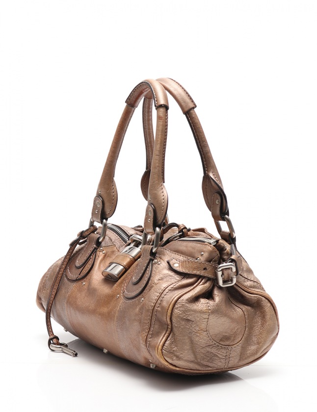 クロエ CHLOE ショルダーバッグ パディントン ブロンズ レザー 