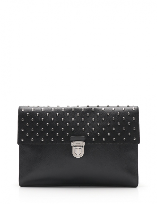 プラダ PRADA クラッチバッグ セカンドバッグ 黒 VR0089 サフィアーノ 