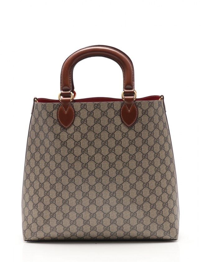 グッチ GUCCI トートバッグ ショルダーバッグ GGスプリーム ベージュ 