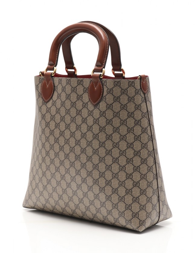 グッチ GUCCI トートバッグ ショルダーバッグ GGスプリーム ベージュ  