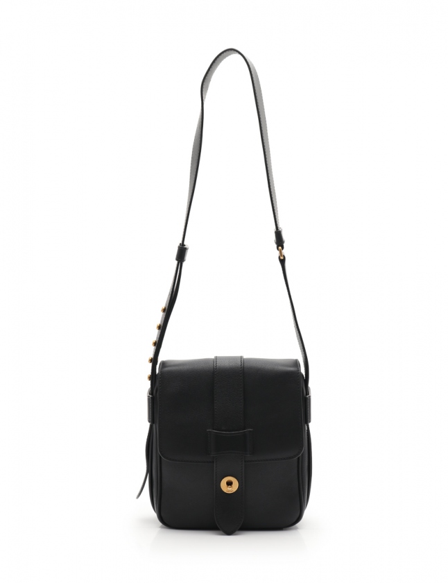 PRADA ブラックレザー ショルダーバッグ## ブラック ソフトルックスレザー ショルダーバッグ | PRADA