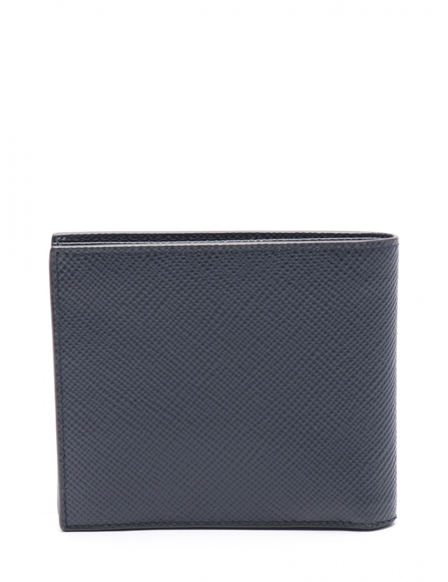 PRADA 二つ折り財布 ネイビー レザー PRADA プラダ サフィアーノ 二つ折り財布 ネイビー PRADA プラダ