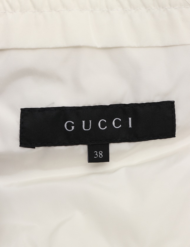 グッチ GUCCI ダウンジャケット GG柄 白 38 アウター 刺繍 S 185795 