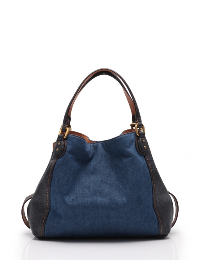 コーチ COACH トートバッグ ショルダーバッグ イーディー 青 ネイビー 