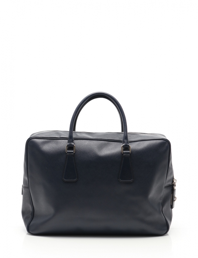 プラダ ビジネスバッグ ブリーフケース サフィアーノレザー ネイビー PRADA】プラダ『サフィアーノレザー ブリーフケース』VR0078