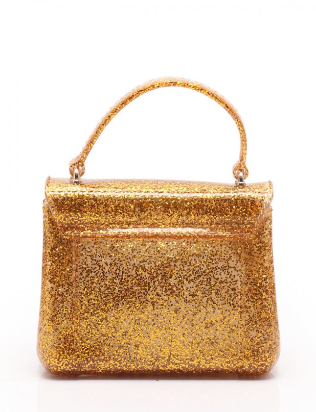 フルラ FURLA ハンドバッグ ショルダーバッグ ゴールド ビニール 2WAY  