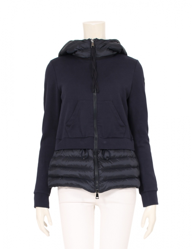 モンクレール MONCLER ジップアップパーカー ネイビー S トップス 長袖 