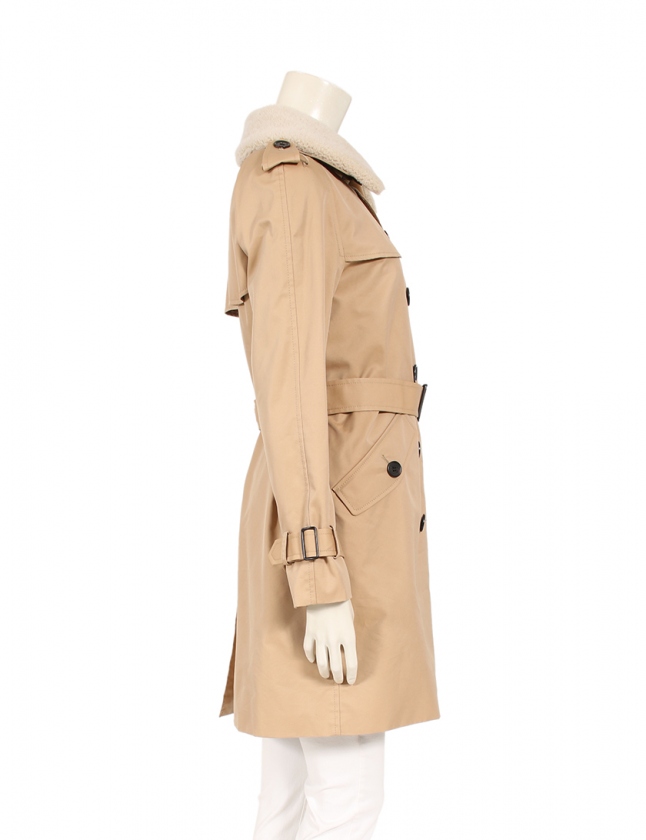 コーチ COACH トレンチコート ベージュ S アウター 無地 F20489