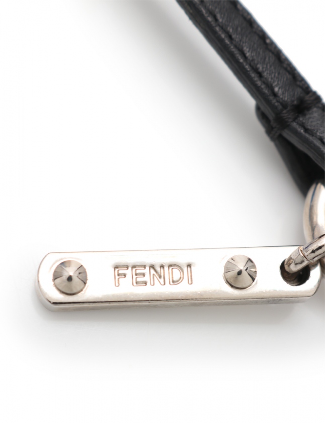 フェンディ FENDI バッグチャーム ミニカーリト 白 グレーブラウン 青 