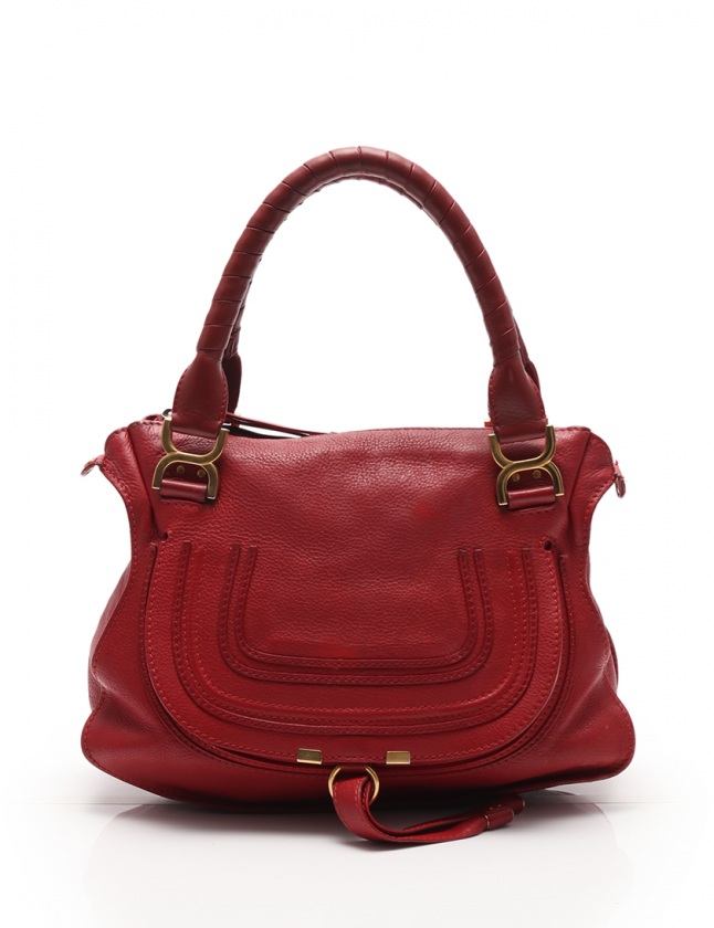 クロエ CHLOE ハンドバッグ ショルダーバッグ マーシー 赤 レザー 2WAY 