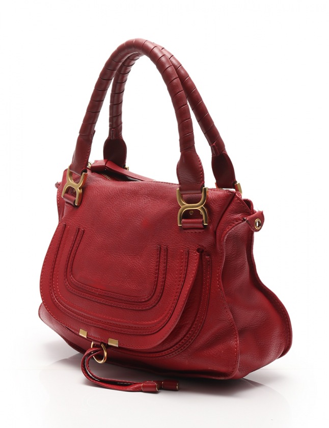 Chloe ハンドバッグ　ミニ　レッドカラー クロエ CHLOE ハンドバッグ ショルダーバッグ マーシー 赤 レザー 2WAY