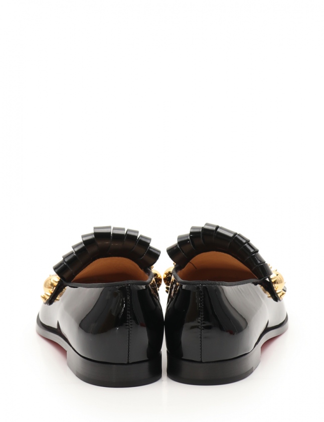 クリスチャンルブタン Christian louboutin スリッポン ローファー 黒 