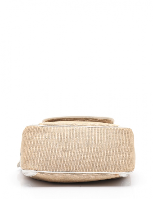 セリーヌ CELINE ハンドバッグ ブギーバッグ ベージュ 白 ストロー  