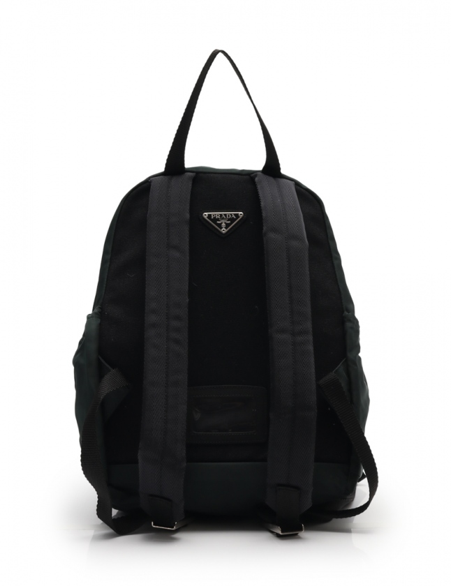 プラダ PRADA バックパック リュック ダークグリーン 黒 ナイロン