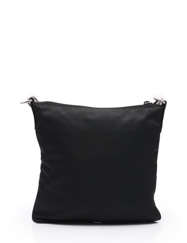 プラダ PRADA ショルダーバッグ 黒 1BH716 ナイロン レザー TESSUTO